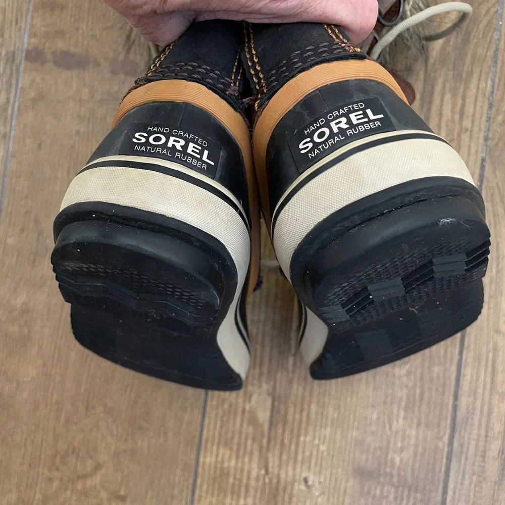 Sorel‎ Joan of Arctic Boots Womens 7.5 Brown Waterproof Winter Snow NL1540-256